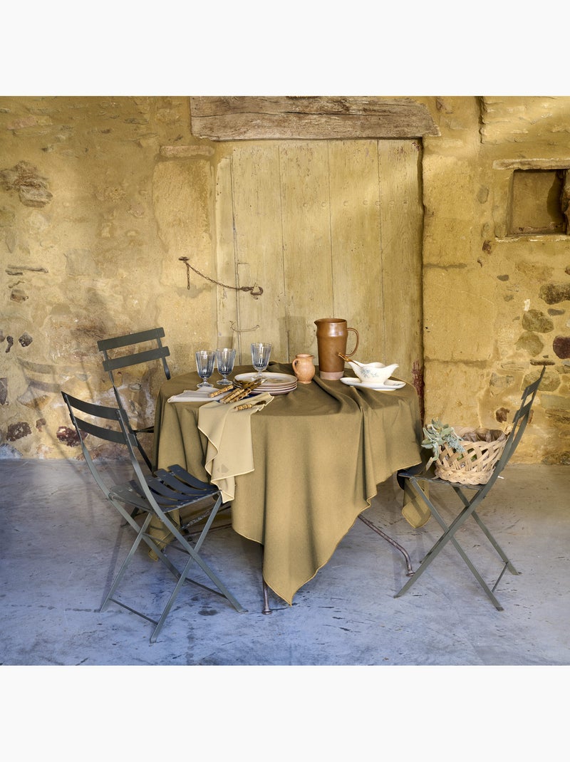 Serviette de table en coton HONO Marron cappuccino - Kiabi