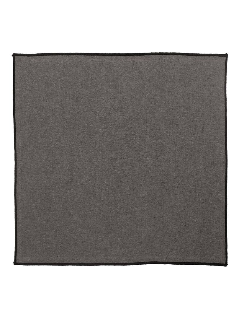 Serviette de table en coton HONO Noir mat - Kiabi