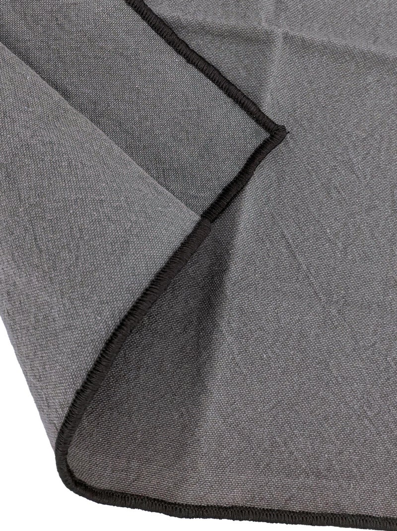 Serviette de table en coton HONO Noir mat - Kiabi