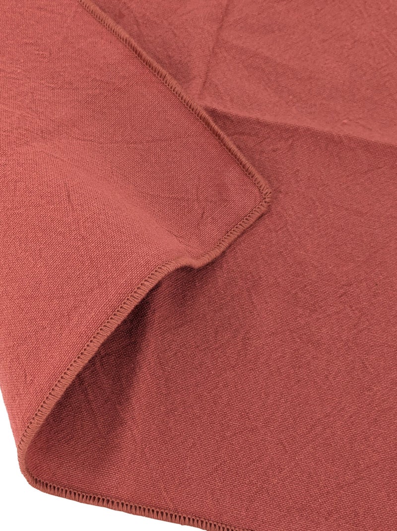 Serviette de table en coton HONO Rose pâle - Kiabi