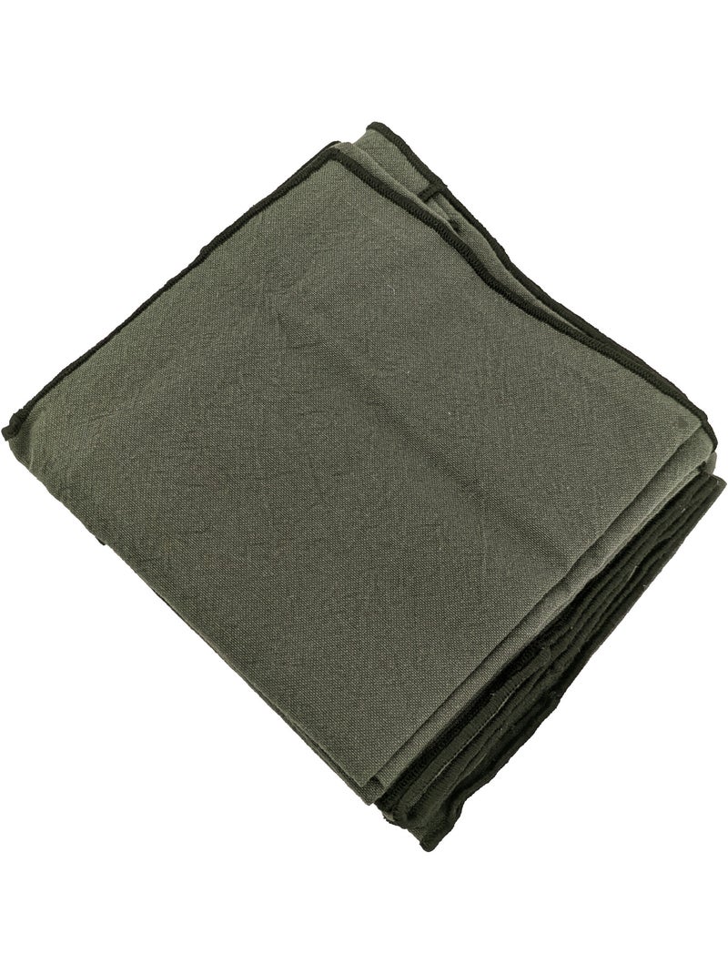 Serviette de table en coton HONO Vert bouteille - Kiabi