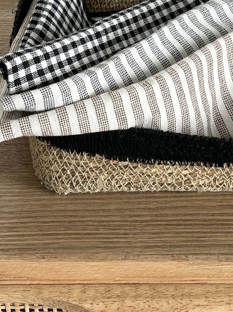 Serviette de table en coton Marron foncé - Kiabi