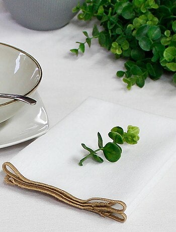 Serviette de table unie et bourdonnée