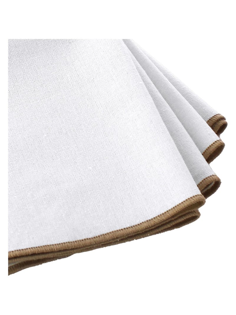 Serviette de table unie et bourdonnée Blanc - Kiabi