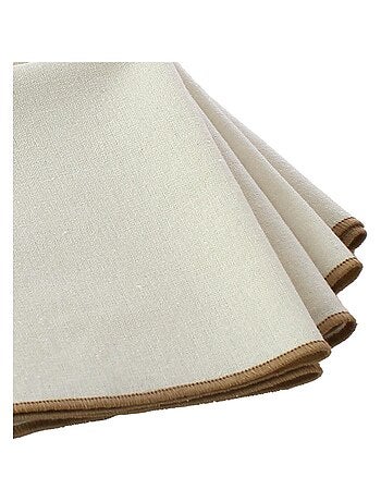 Serviette de table unie et bourdonnée