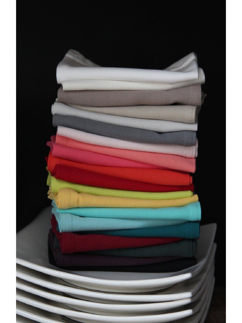 Serviette de table unie et colorée Bleu azur - Kiabi