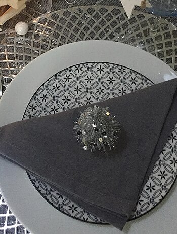 Serviette de table unie et colorée