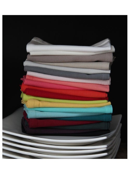 Serviette de table unie et colorée - Kiabi