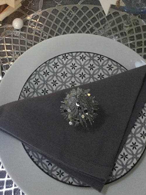 Serviette de table unie et colorée - Kiabi