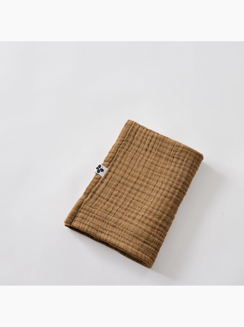 Serviette de toilette - quadruple gaze de coton 220 g/m² - gaia Camel - Kiabi