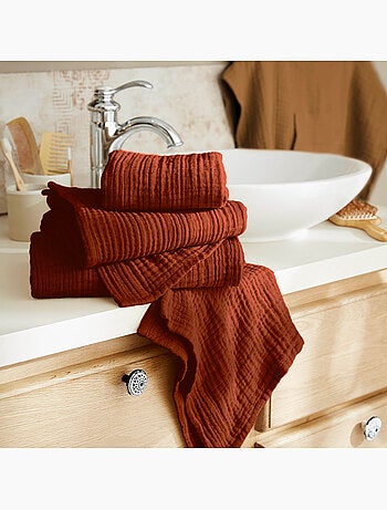 Serviette de toilette - Quadruple Gaze de Coton 220 g/m² - Gaia