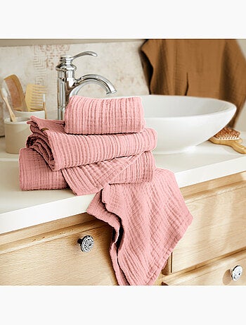 Serviette de toilette - quadruple gaze de coton 220 g/m² - gaia