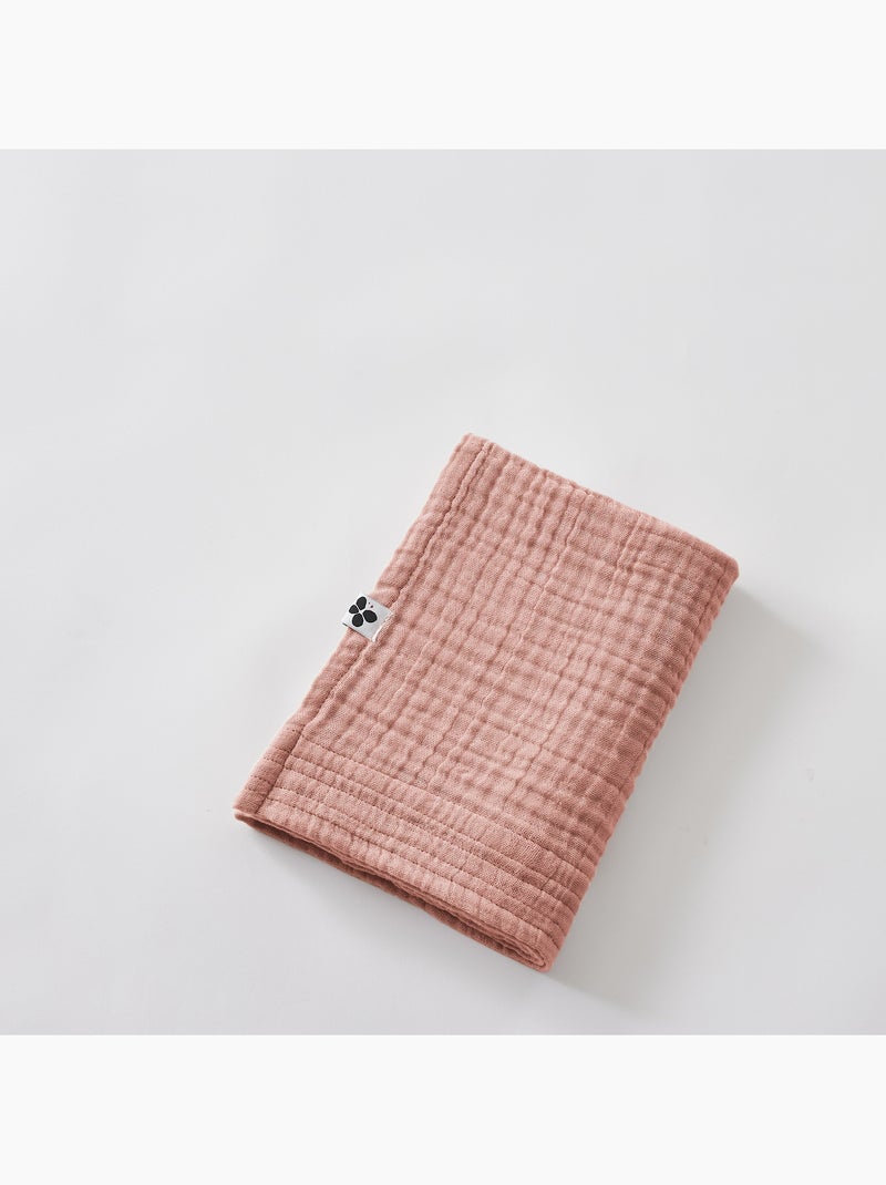 Serviette de toilette - quadruple gaze de coton 220 g/m² - gaia Peche - Kiabi