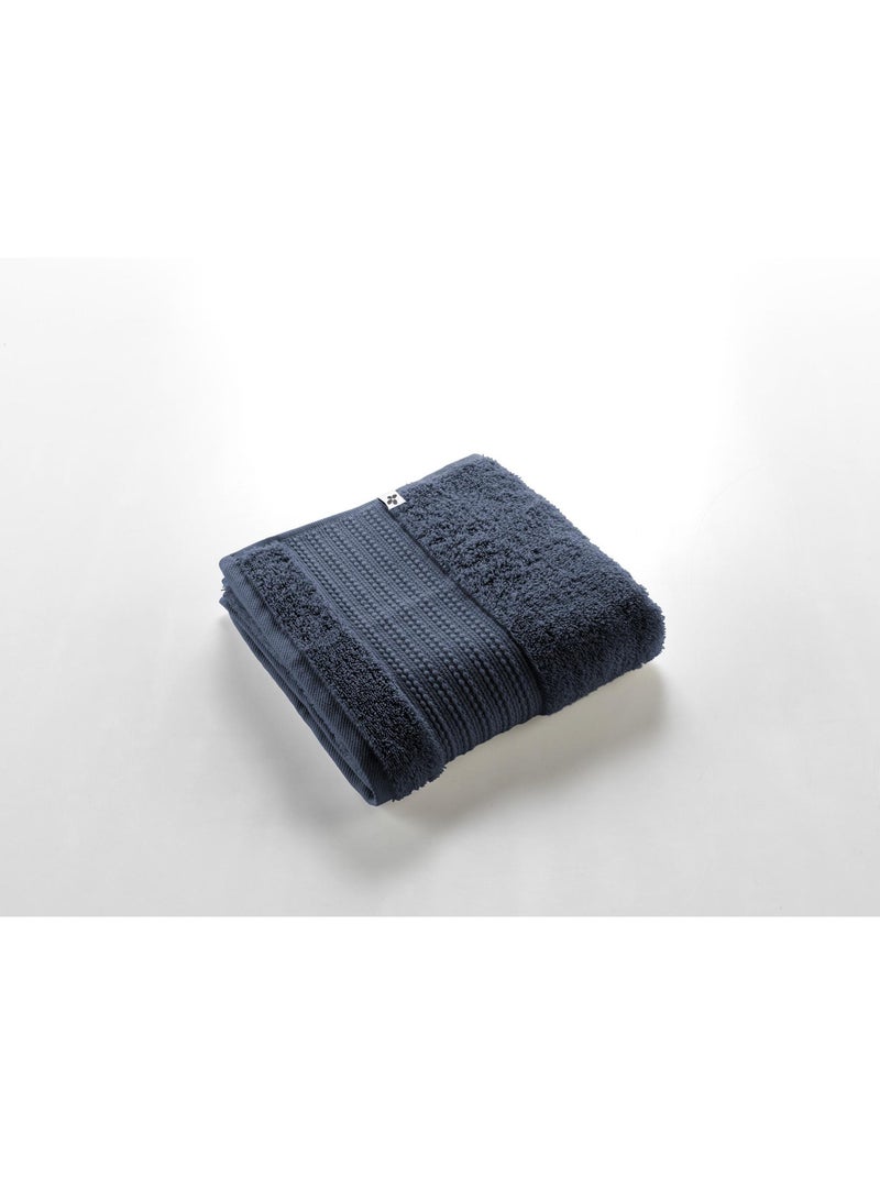Serviette de toilette – 100%  Coton Épais 600 g/m² – Garance Bleu foncé - Kiabi