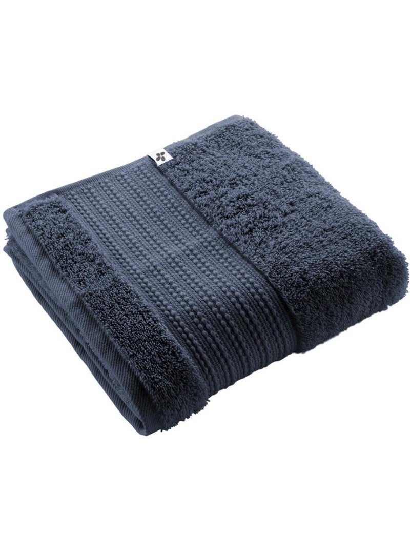 Serviette de toilette – 100%  Coton Épais 600 g/m² – Garance Bleu foncé - Kiabi