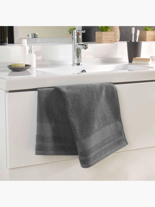 Serviette de toilette 50 x 90 cm Tendresse anthracite - Kiabi