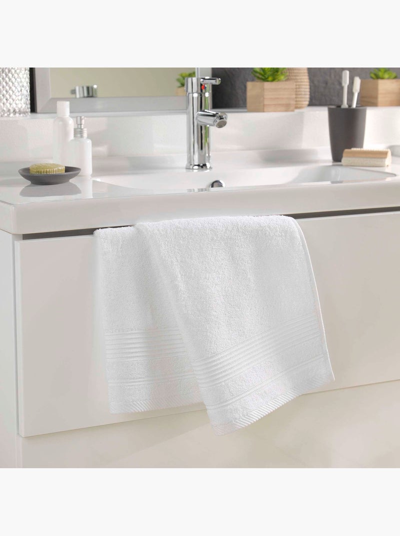 Serviette de toilette 50 x 90 cm Tendresse blanc Blanc - Kiabi