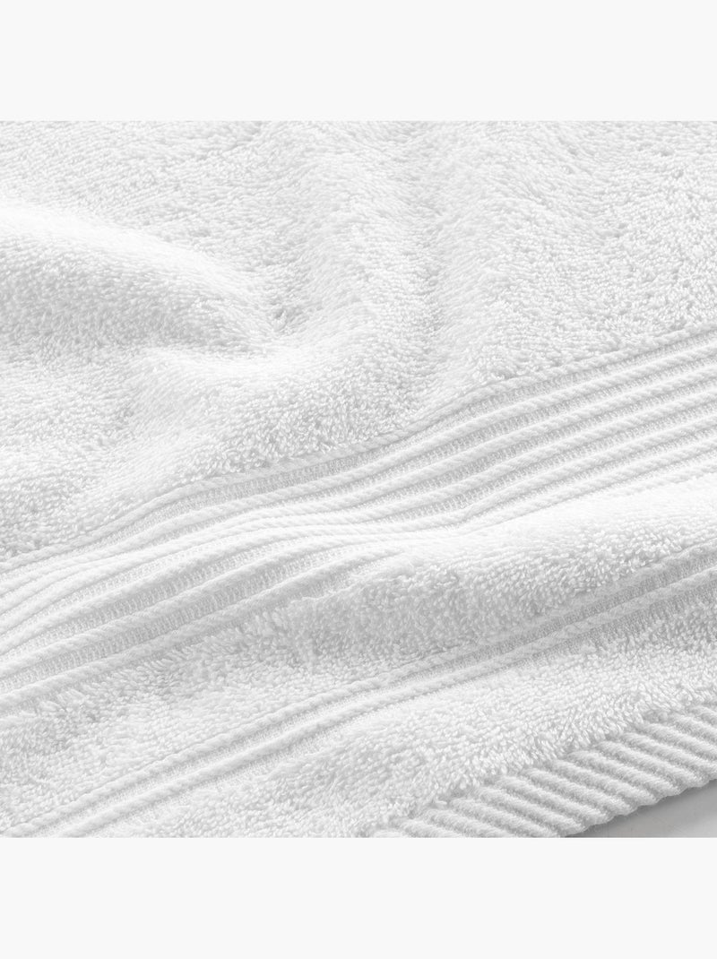 Serviette de toilette 50 x 90 cm Tendresse blanc Blanc - Kiabi