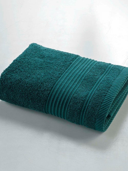 Serviette de toilette 50 x 90 cm Tendresse emeraude - Kiabi