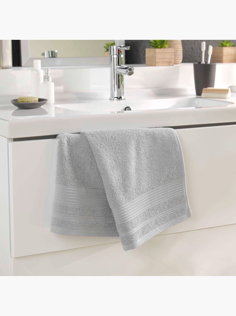 Serviette de toilette 50 x 90 cm Tendresse gris perle Gris perle - Kiabi