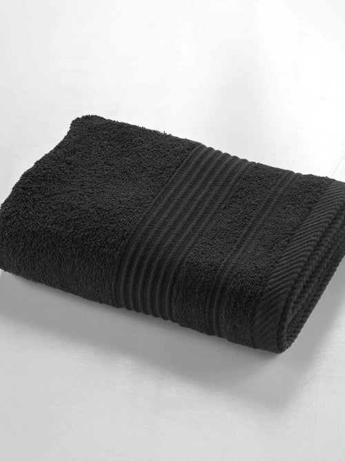 Serviette de toilette 50 x 90 cm Tendresse noir - Kiabi