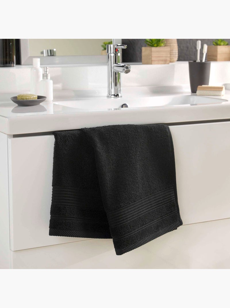 Serviette de toilette 50 x 90 cm Tendresse noir Noir - Kiabi
