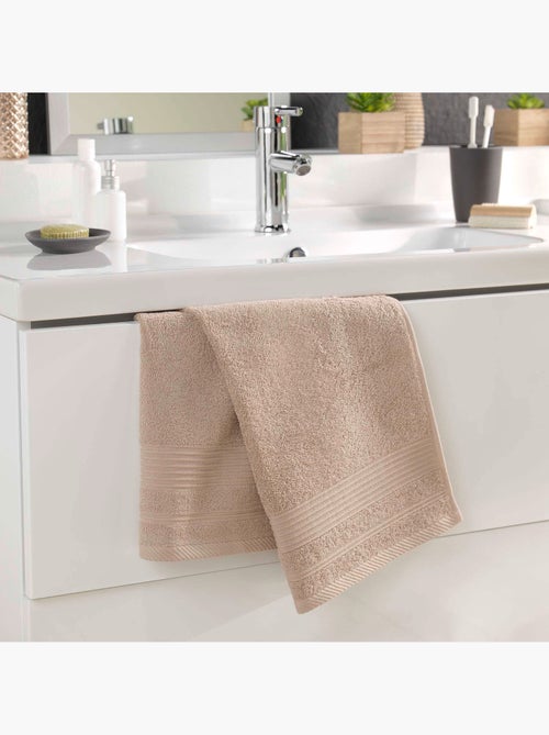 Serviette de toilette 50 x 90 cm Tendresse taupe - Kiabi