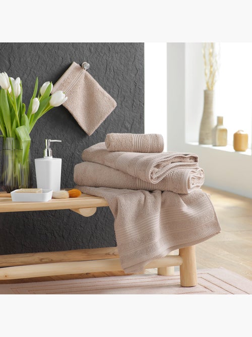 Serviette de toilette 50 x 90 cm Tendresse taupe - Kiabi