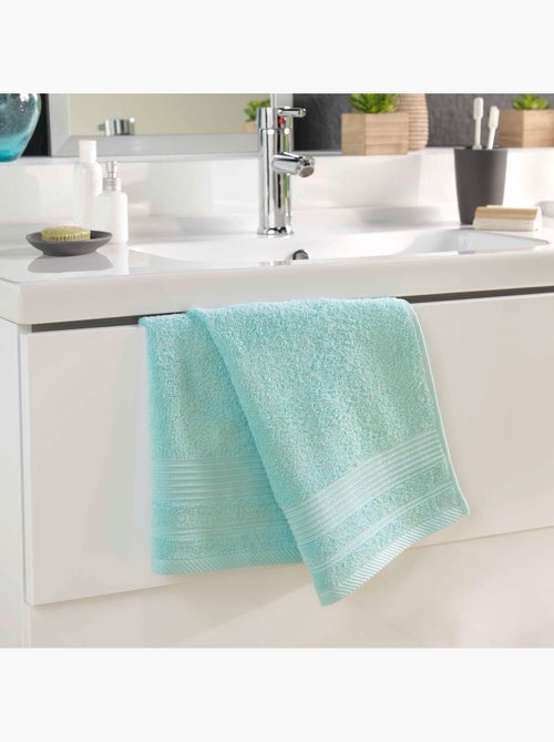 Serviette de toilette 50 x 90 cm Tendresse vert celadon - Kiabi