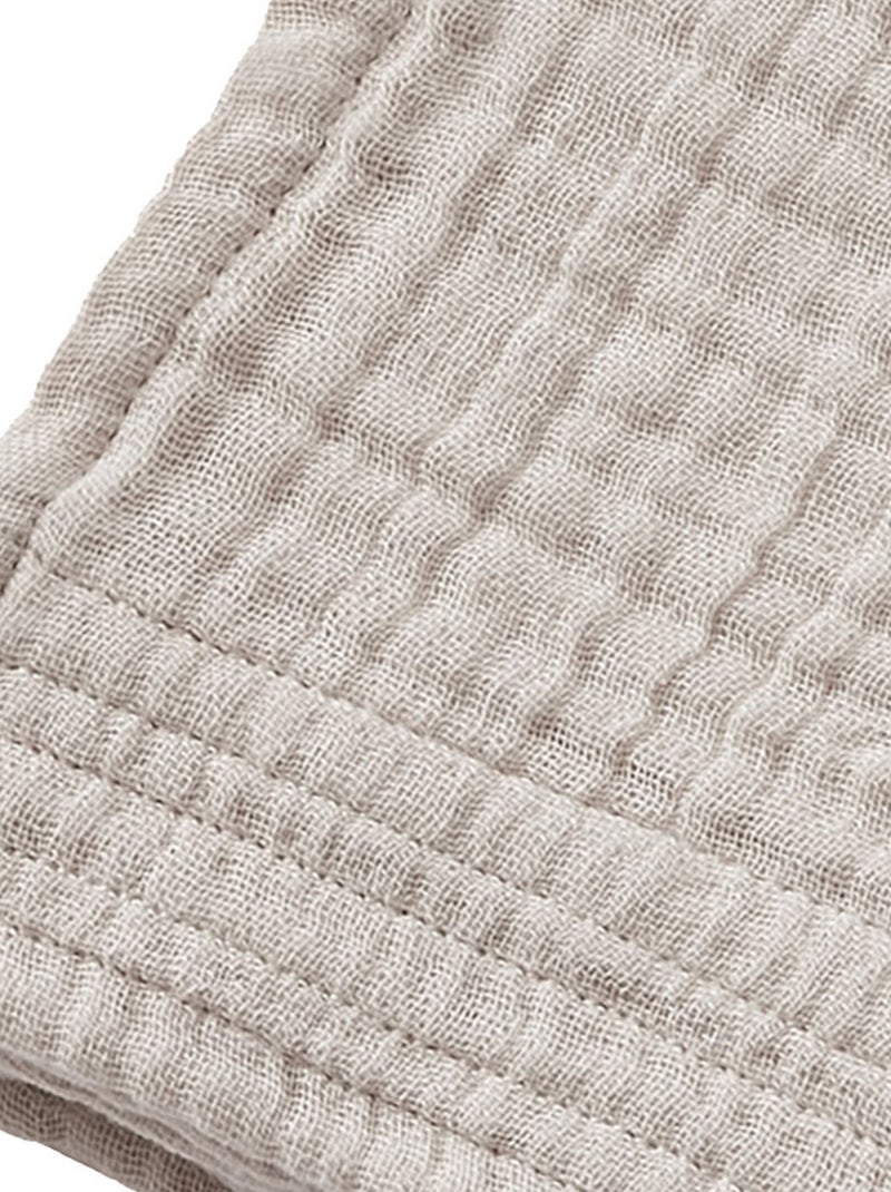 Serviette de toilette 50x90 cm Gaze de Coton Beige - Kiabi