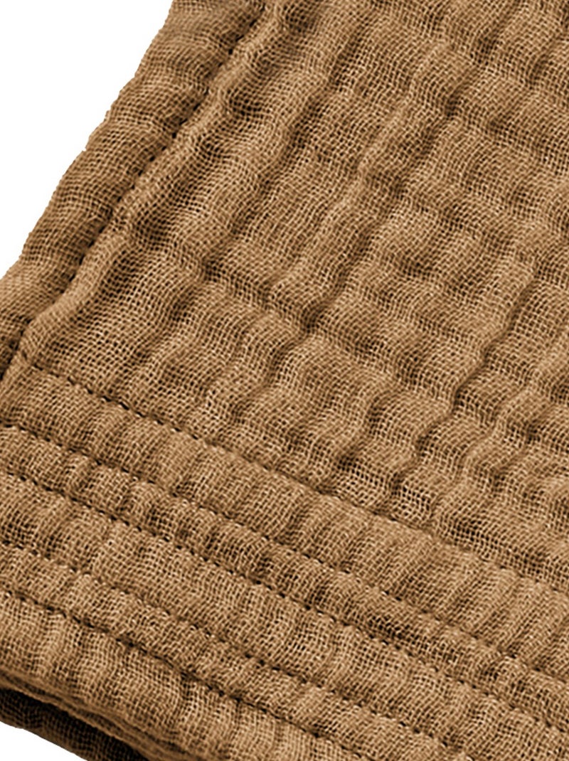 Serviette de toilette 50x90 cm Gaze de Coton Marron - Kiabi