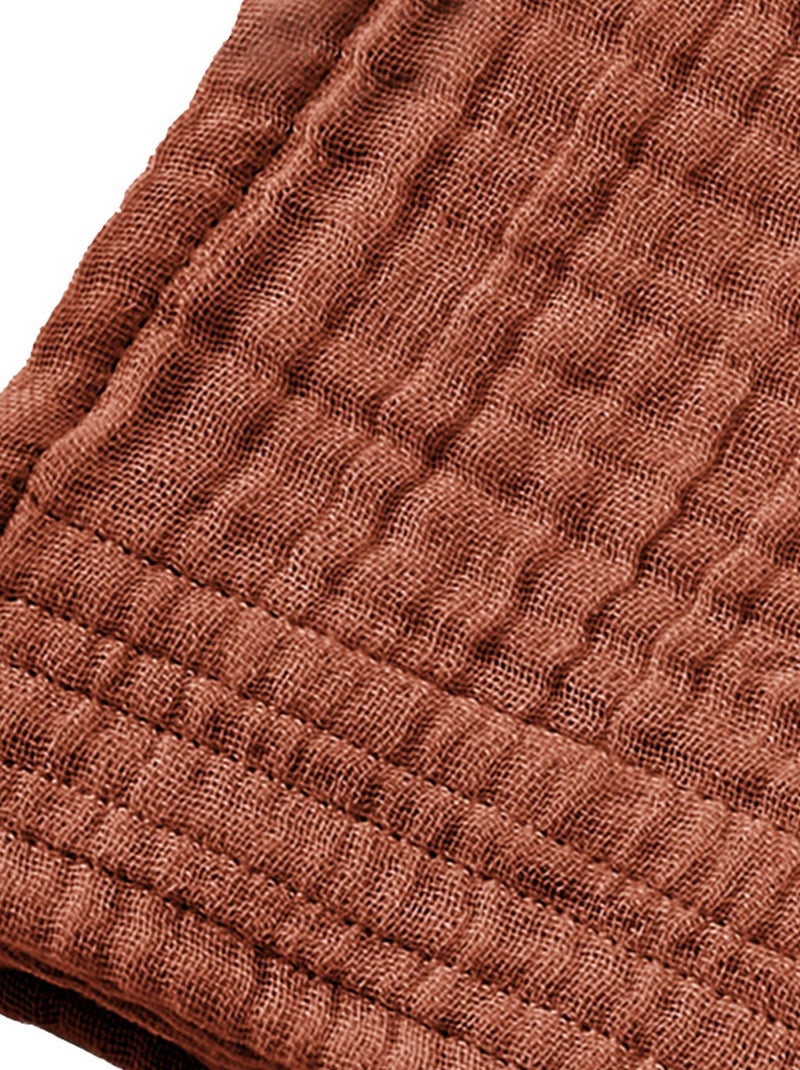 Serviette de toilette 50x90 cm Gaze de Coton Orange - Kiabi