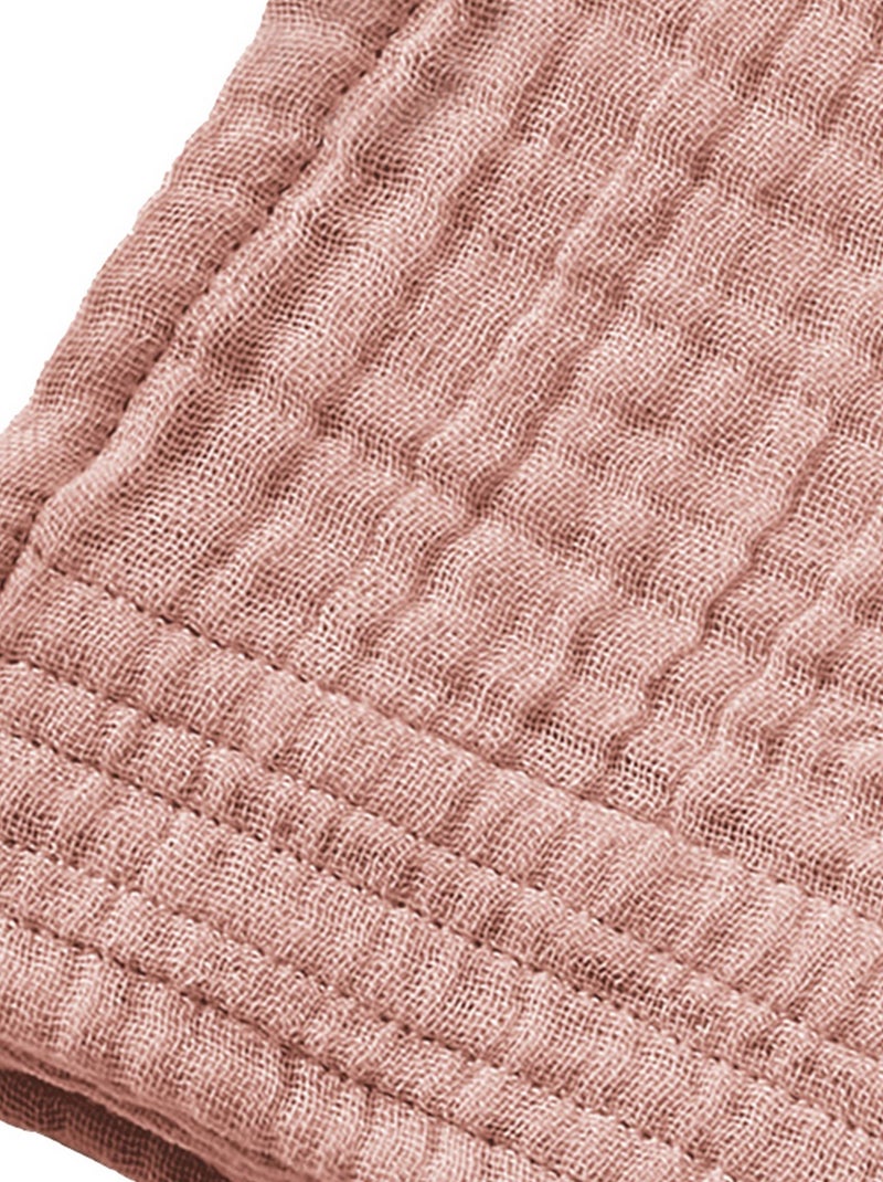 Serviette de toilette 50x90 cm Gaze de Coton Rose - Kiabi