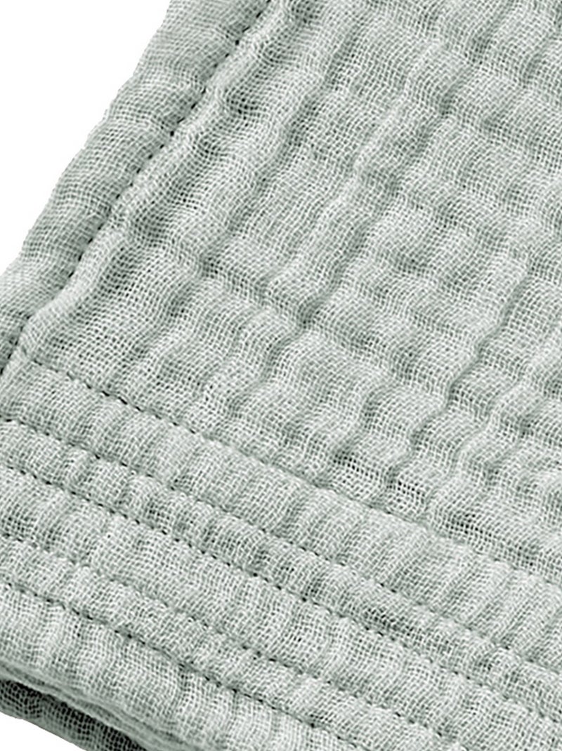 Serviette de toilette 50x90 cm Gaze de Coton Vert - Kiabi