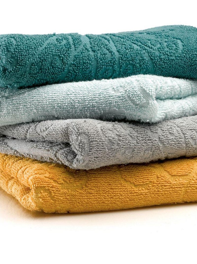 Serviette de toilette 50x90 en Coton Bio Bleu clair - Kiabi