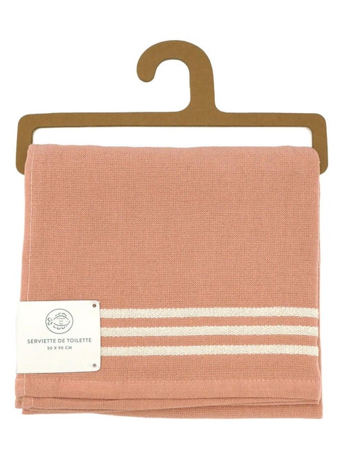 Serviette de toilette 50x90cm 300g/m² - Miami rose - Kiabi
