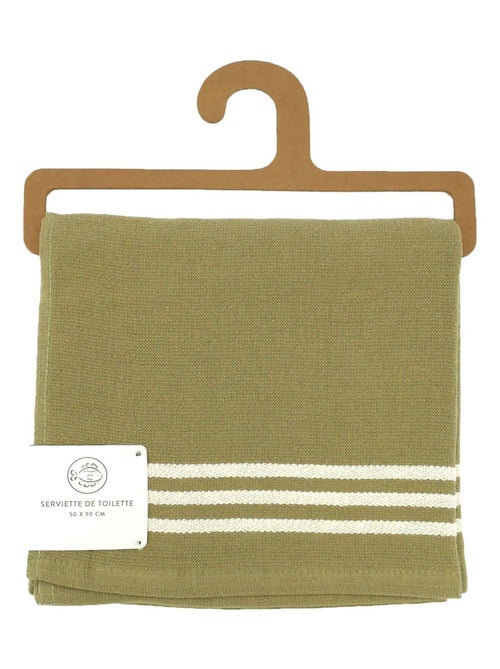 Serviette de toilette 50x90cm 300g/m² - Miami vert olive - Kiabi