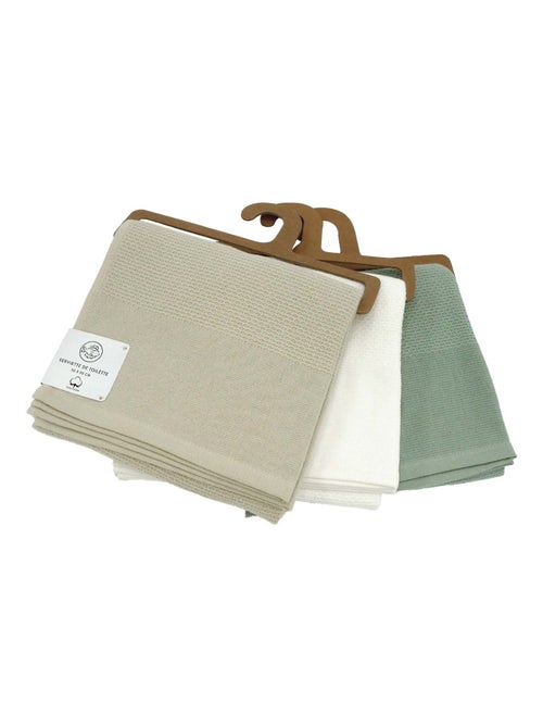 Serviette de toilette 50x90cm 355g/m² - Waffle lin - Kiabi