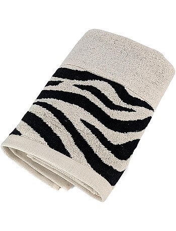 Serviette de toilette absorbante coton ZEBRA Bordure zèbre