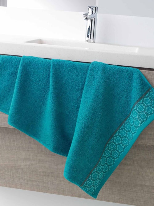 Serviette de toilette Adelie Bleu 50 x 90 cm - Kiabi