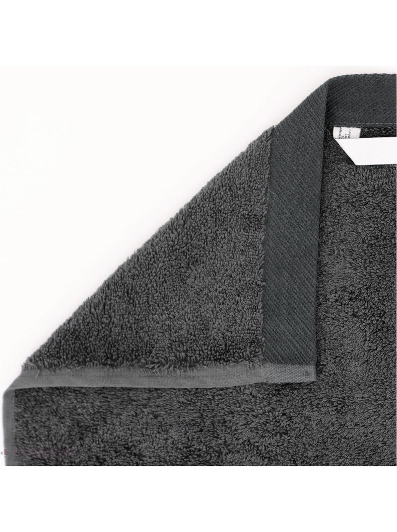 Serviette de toilette ALBA gris anthracite - Kiabi