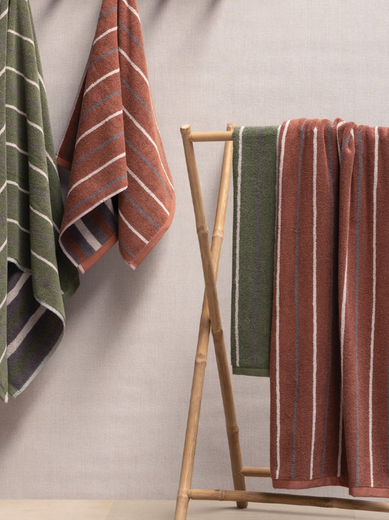 Serviette de toilette BOLD Kaki - Kiabi