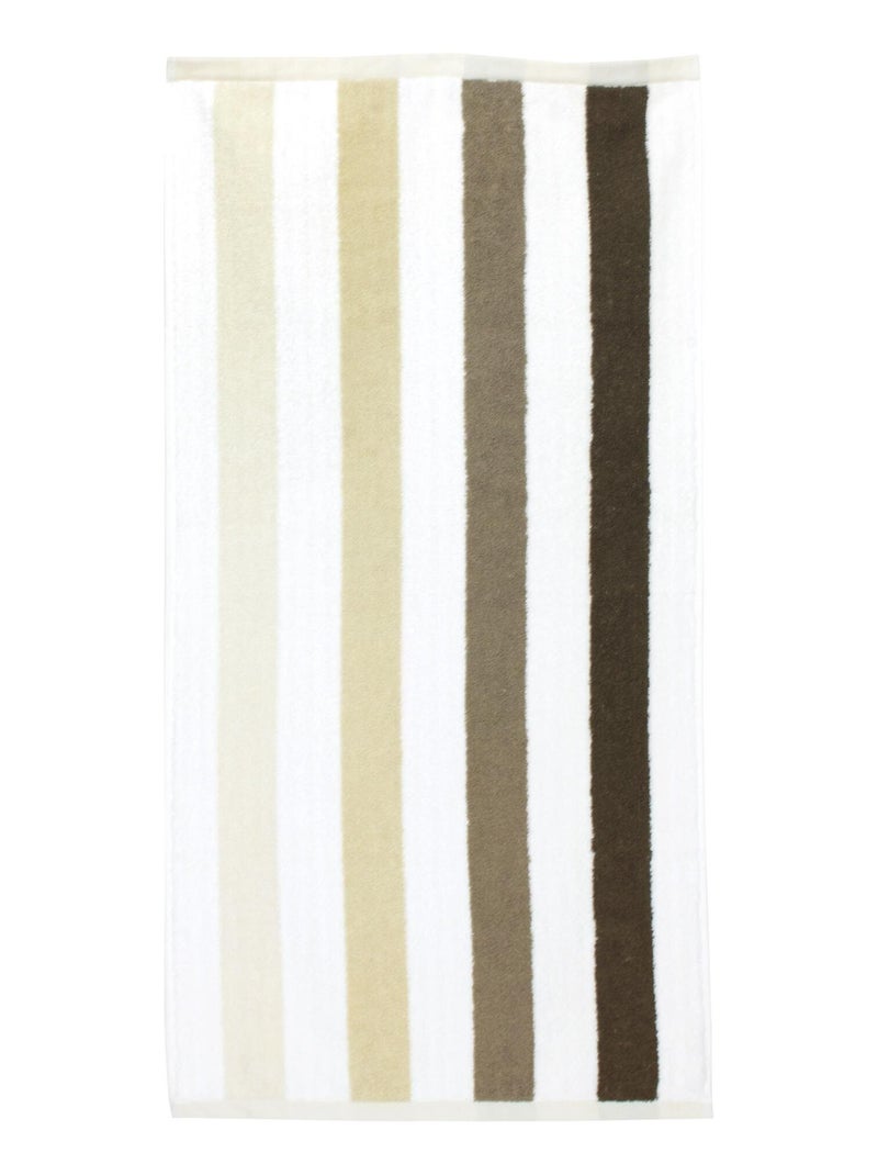 Serviette de toilette CLASSIC STRIPES Marron - Kiabi