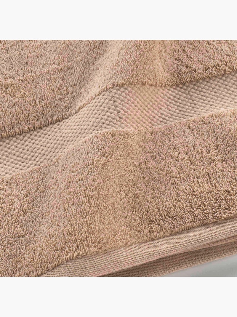 Serviette de toilette Collection Elegante Marron noisette - Kiabi