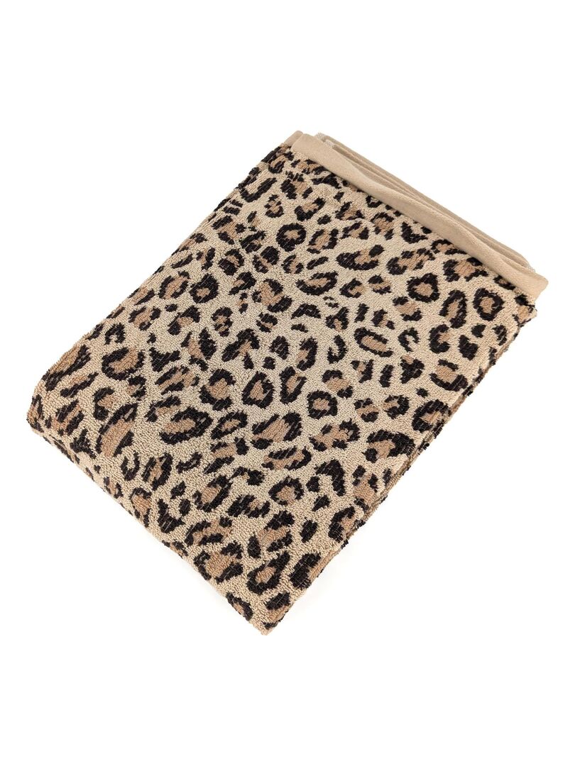 Serviette de toilette collection LEOPARD Beige - Kiabi