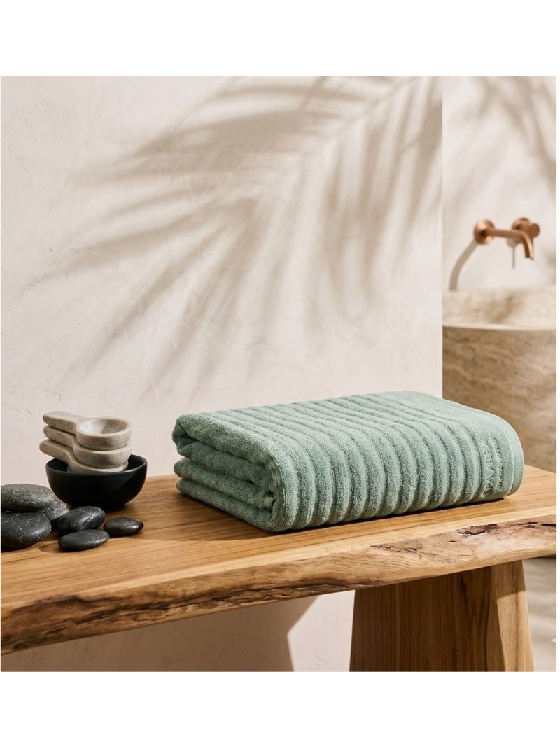 Serviette de toilette Collection Maia Vert Sauge - Kiabi