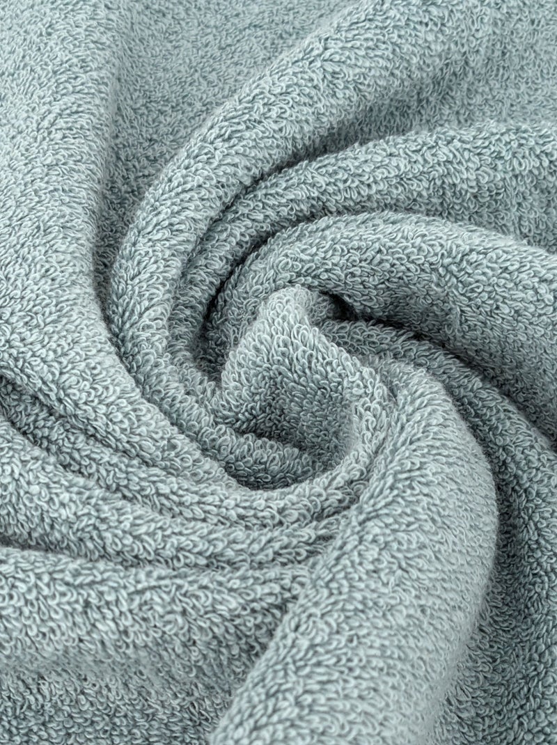 Serviette de toilette coton CHARM Bleu gris - Kiabi
