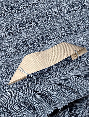 Serviette de toilette coton collection DENIM A rayures