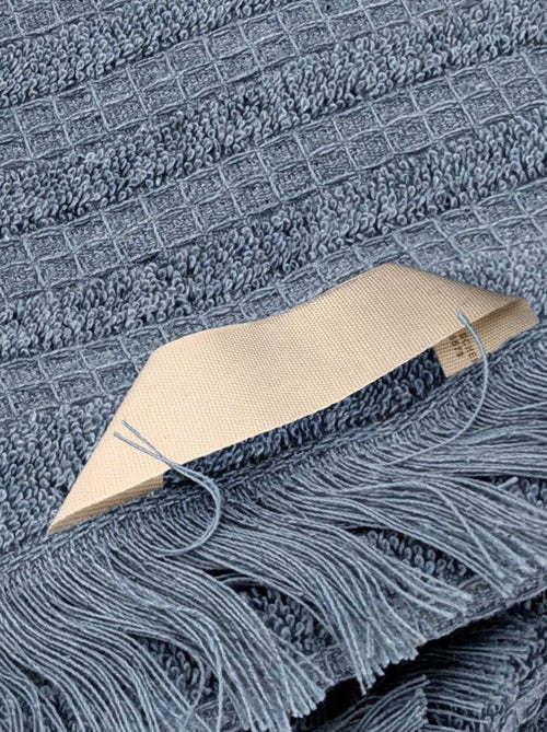 Serviette de toilette coton collection DENIM A rayures - Kiabi