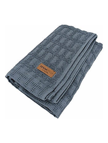 Serviette de toilette coton collection DENIM Quadrillé